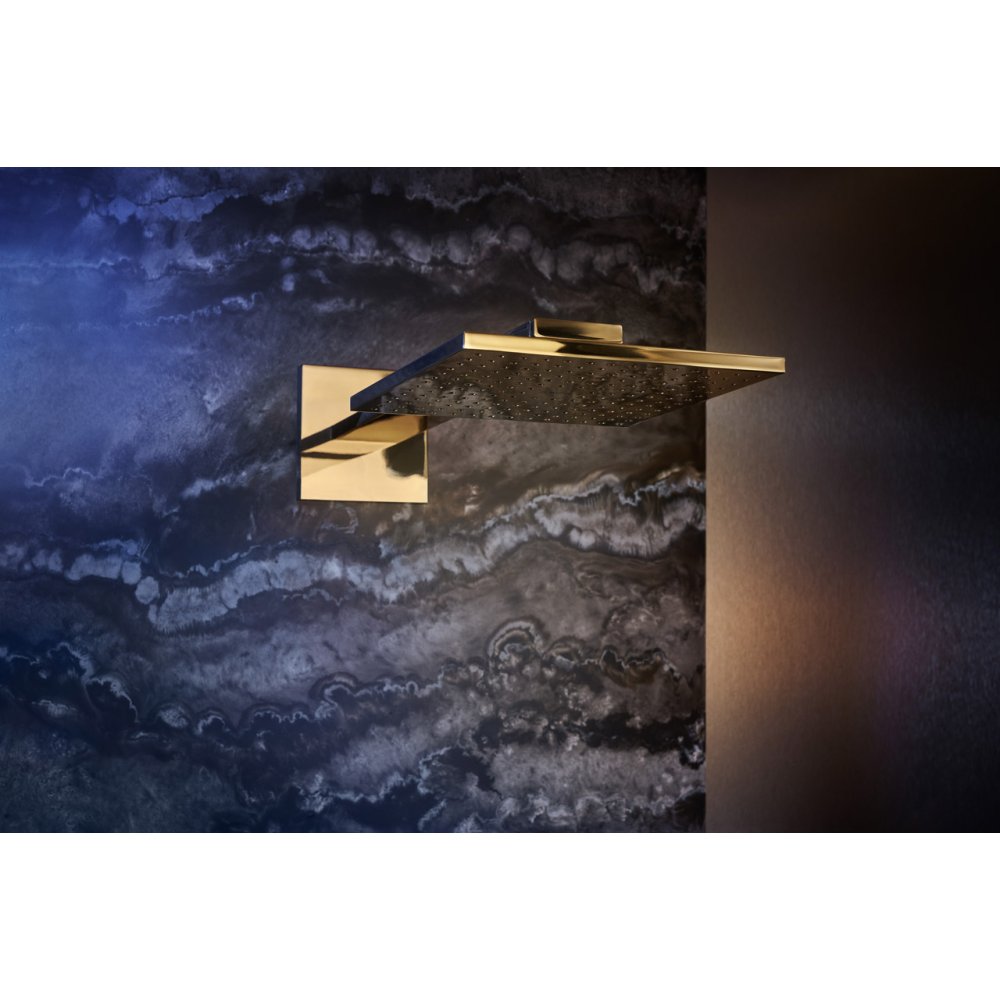 Верхний душ Axor ShowerSolutions, с держателем, 250x250 мм, 2 jet, 35310140, шлифованная бронза