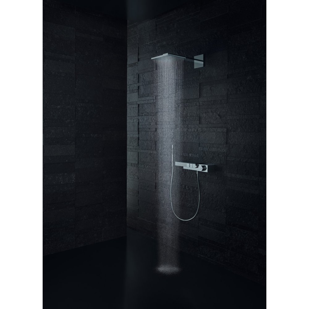 Верхний душ Axor ShowerSolutions, с держателем, 250x250 мм, 2 jet, 35310250, шлифованное золото