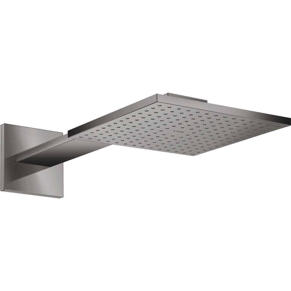 Верхний душ Axor ShowerSolutions, с держателем, 250x250 мм, 2 jet, 35310330, полированный черный хром 