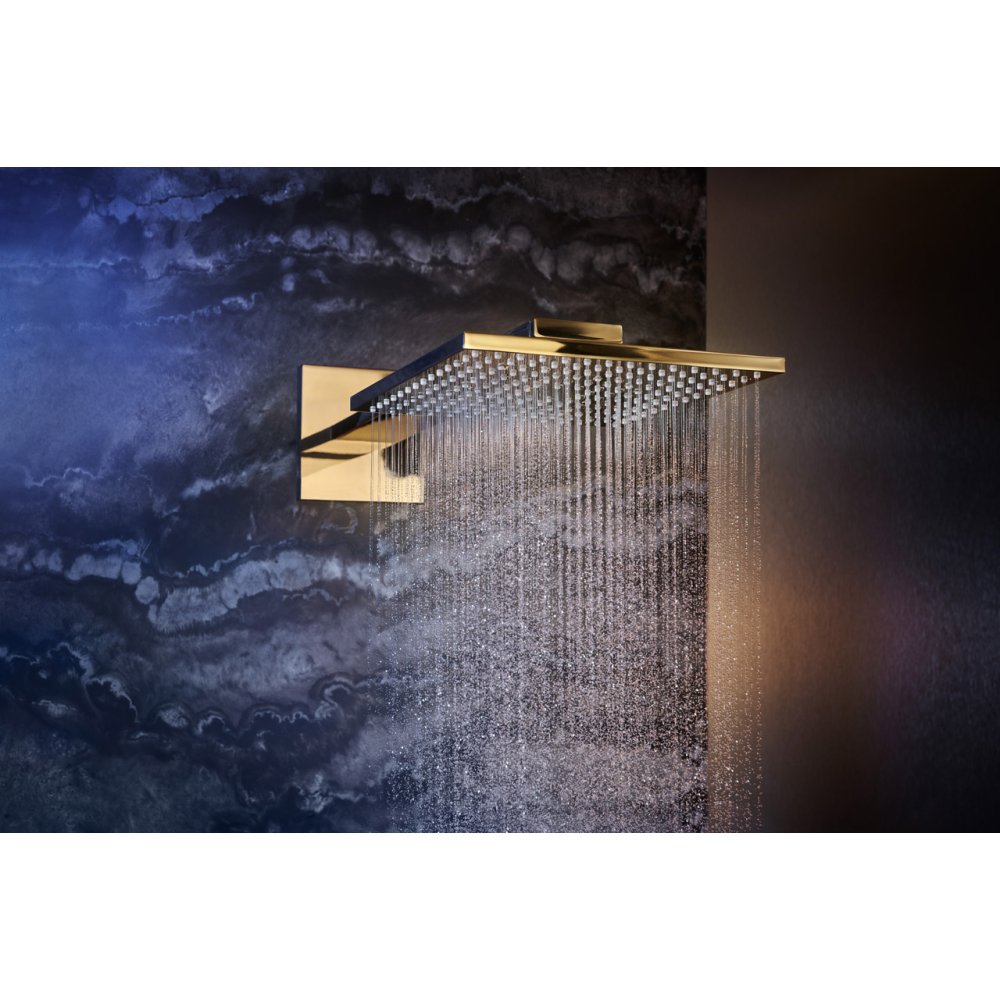 Верхний душ Axor ShowerSolutions, с держателем, 250x250 мм, 2 jet, 35310820, шлифованный никель