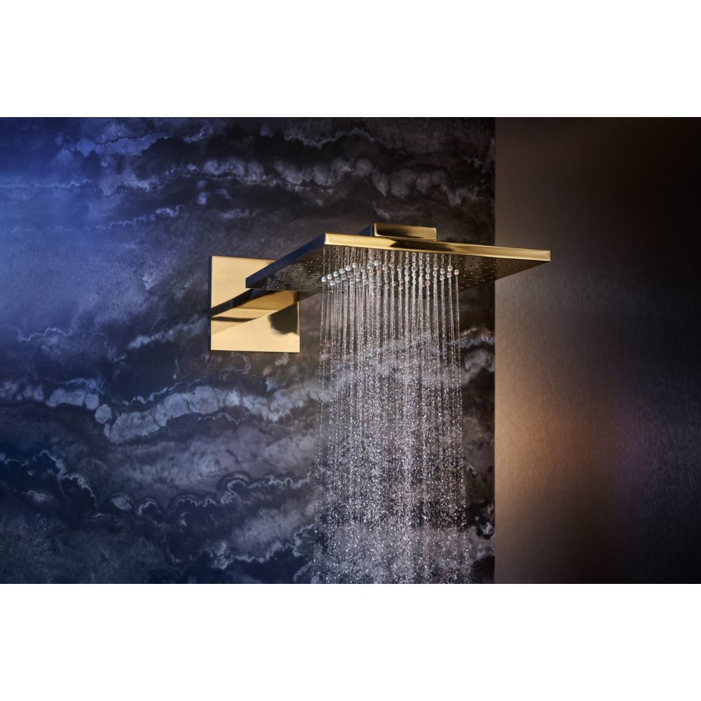 Верхний душ Axor ShowerSolutions, с держателем, 250x250 мм, 2 jet, 35310820, шлифованный никель