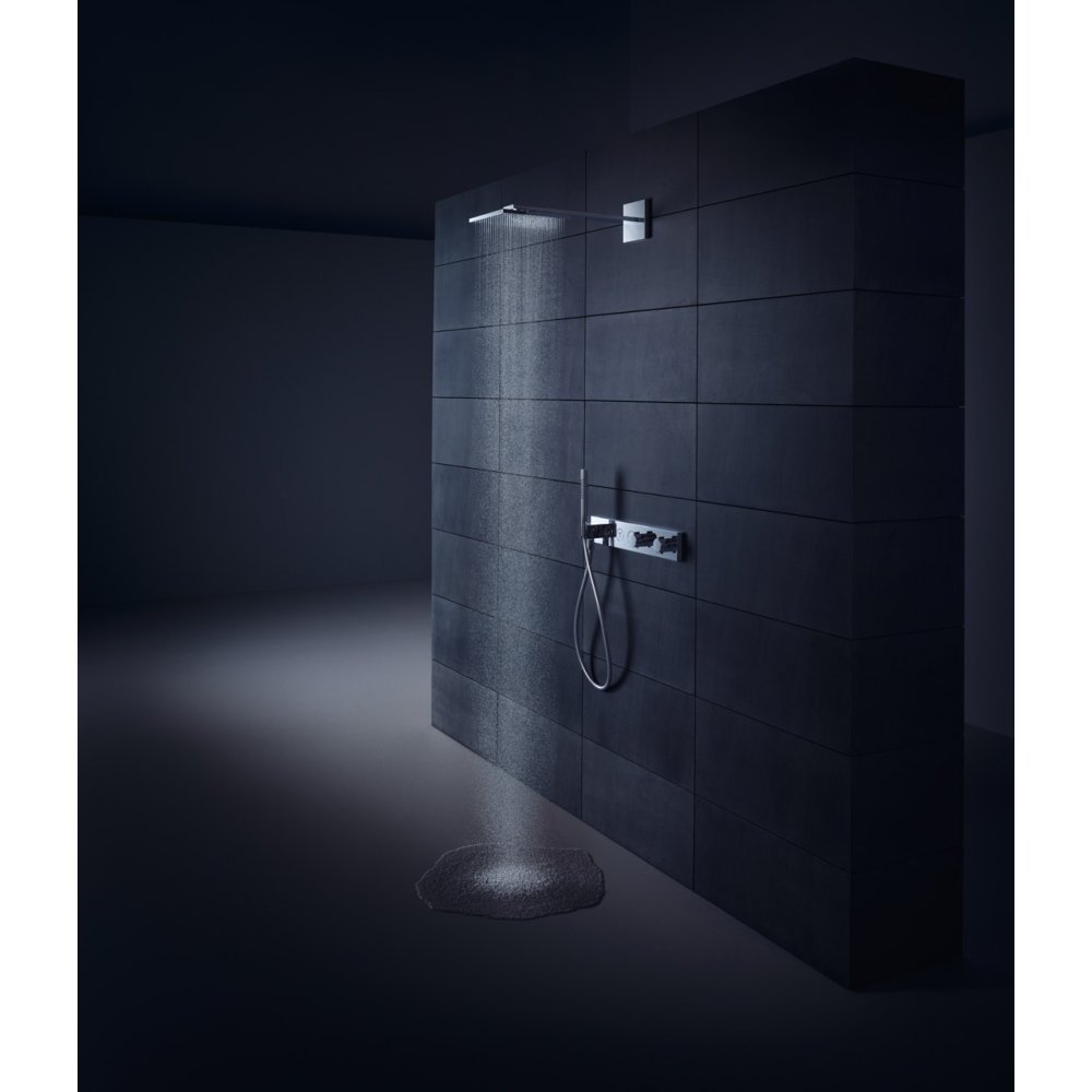 Верхний душ Axor ShowerSolutions, с держателем, 250x250 мм, 2 jet, 35310820, шлифованный никель
