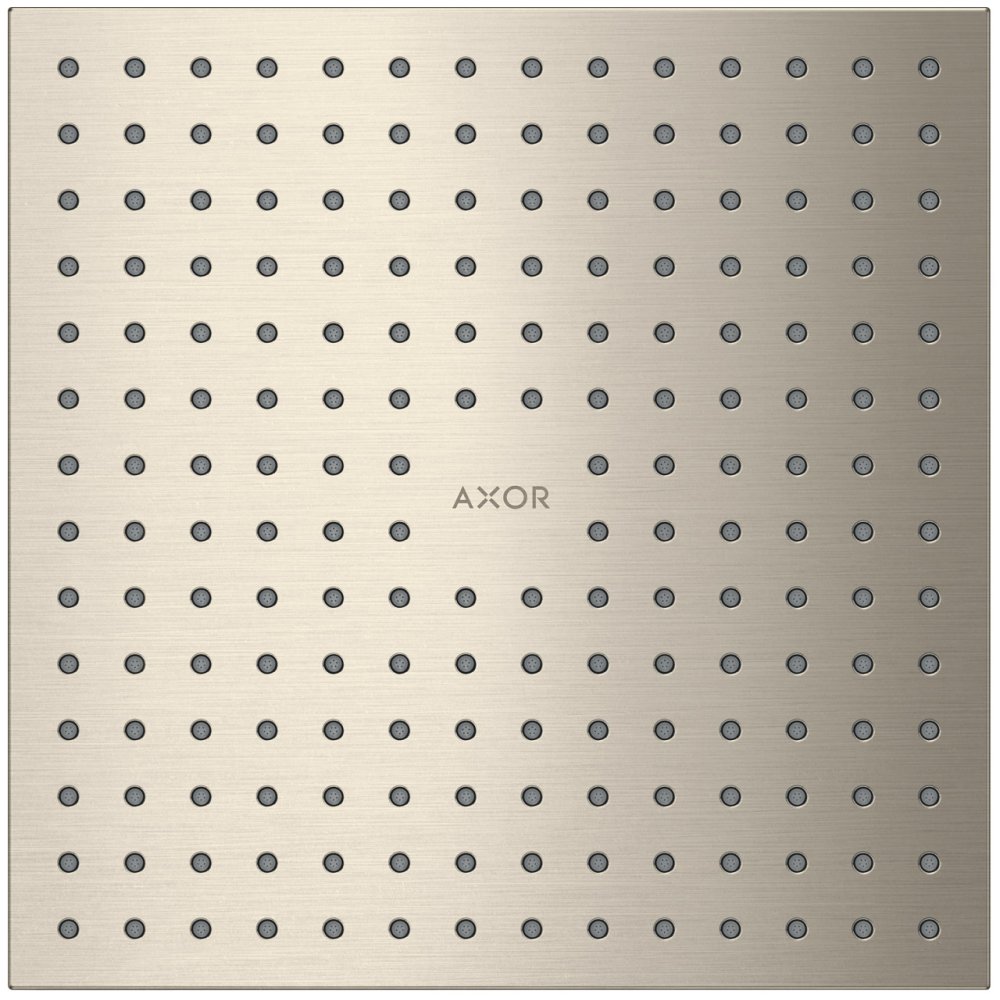 Верхний душ Axor ShowerSolutions, потолочный монтаж, 250x250 мм, 2 jet, 35313820, шлифованный никель