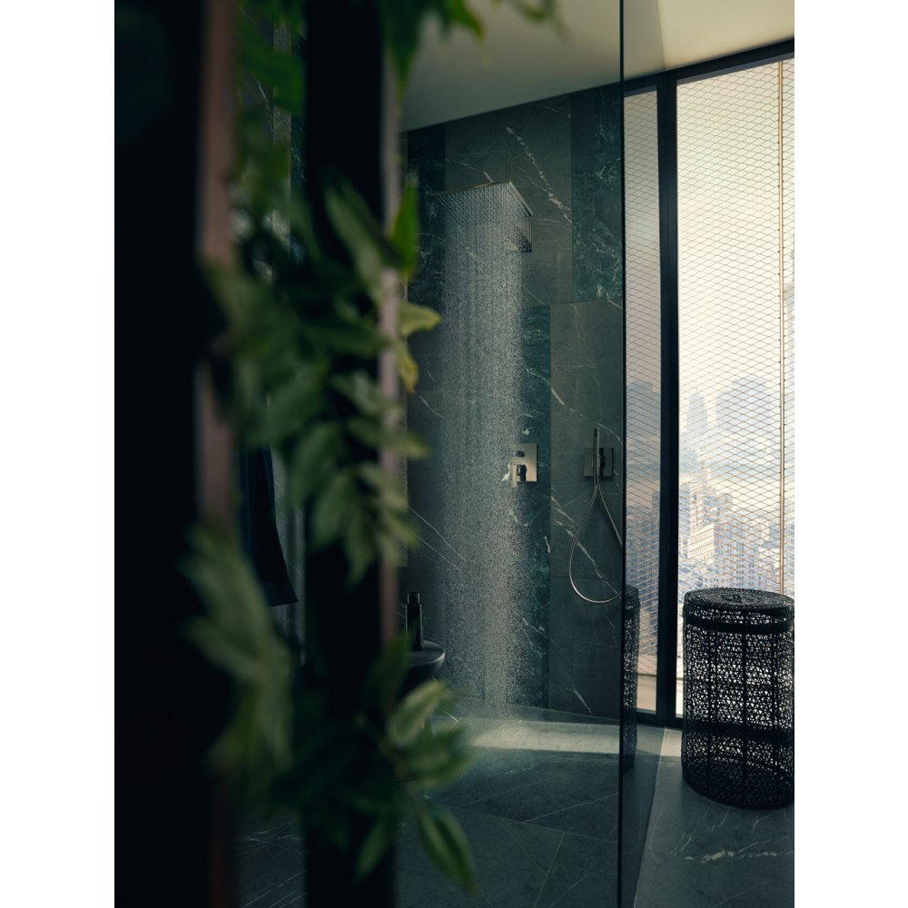 Верхний душ Axor ShowerSolutions, с держателем, 300x300 мм, 1 jet, 35314310, шлифованное красное золото