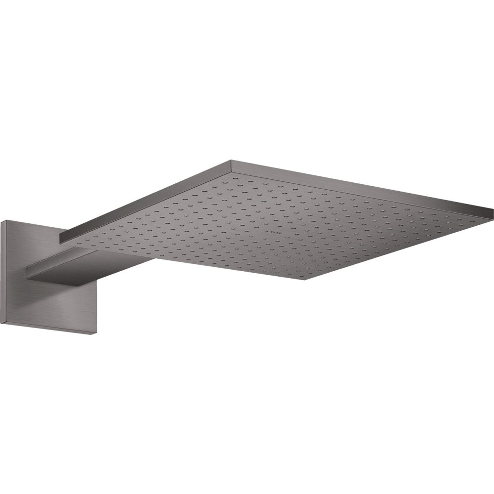 Верхний душ Axor ShowerSolutions, с держателем, 300x300 мм, 1 jet, 35314340, шлифованный черный хром 