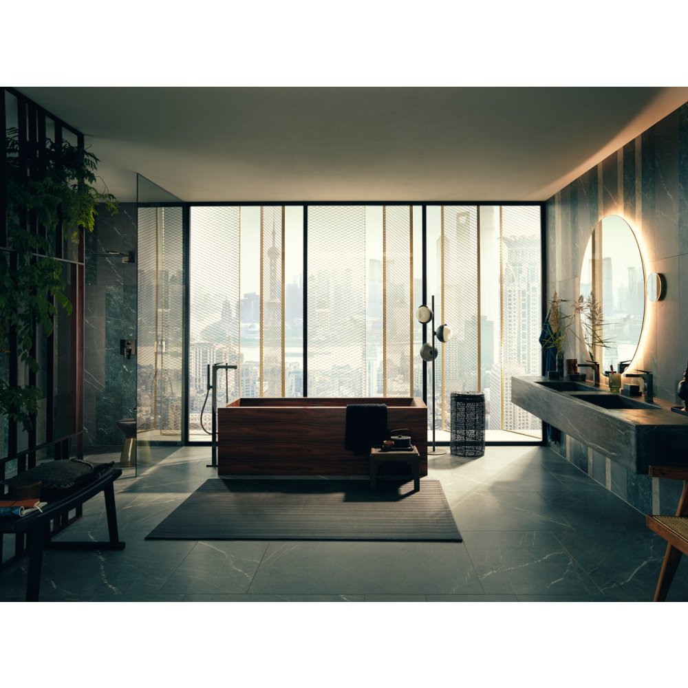 Верхний душ Axor ShowerSolutions, с держателем, 300x300 мм, 1 jet, 35314830, полированный никель