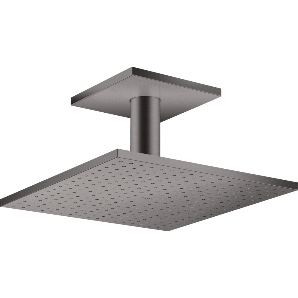 Верхний душ Axor ShowerSolutions, с потолочным подсоединением, 300x300 мм, 1 jet, 35316340, шлифованный черный хром 