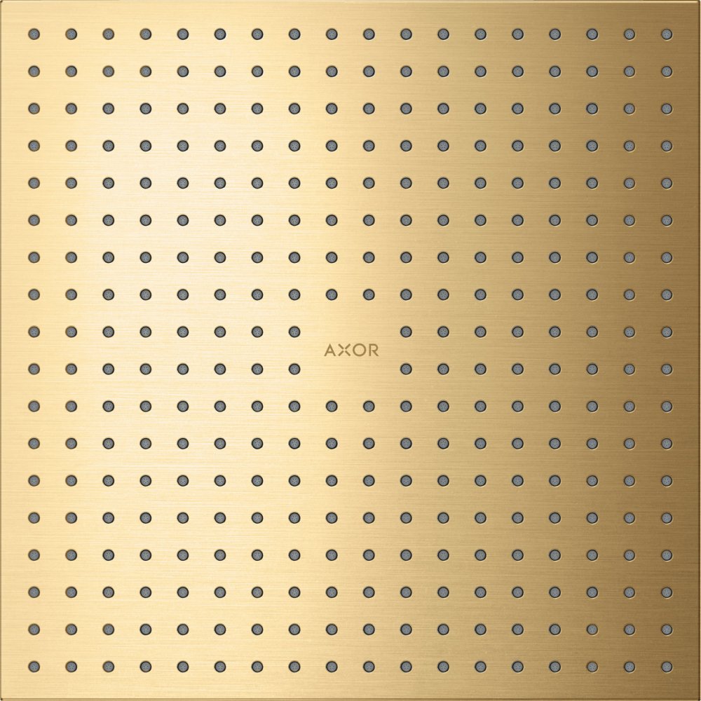 Верхний душ Axor ShowerSolutions, потолочный монтаж, 300x300 мм, 1 jet, 35317250, шлифованное золото