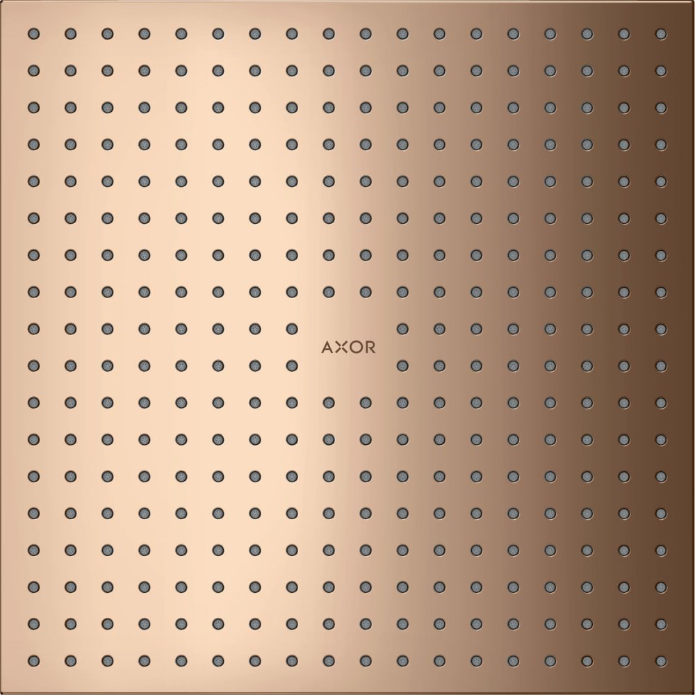Верхний душ Axor ShowerSolutions, потолочный монтаж, 300x300 мм, 1 jet, 35317300, полированное красное золото 