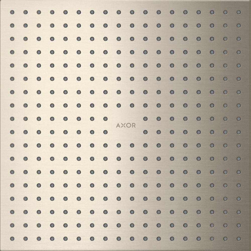 Верхний душ Axor ShowerSolutions, потолочный монтаж, 300x300 мм, 1 jet, 35317820, шлифованный никель
