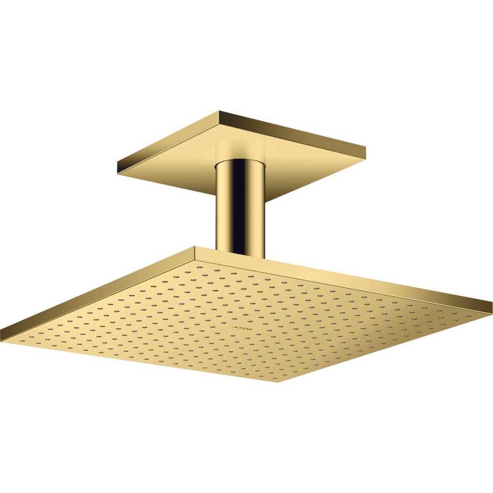 Верхний душ Axor ShowerSolutions, с потолочным подсоединением, 300x300 мм, 2 jet, 35320990, полированное золото