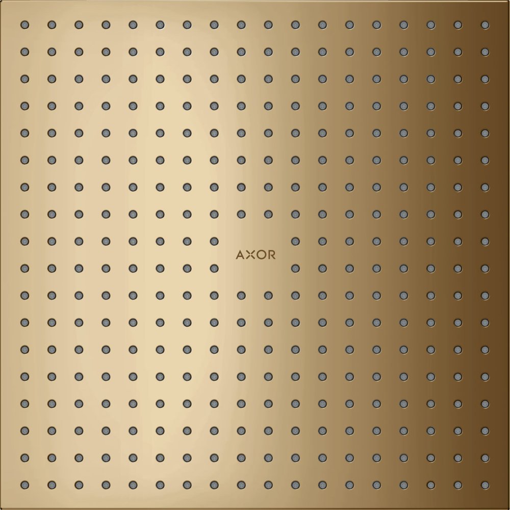 Верхний душ Axor ShowerSolutions, потолочный монтаж, 300x300 мм, 2 jet, 35321130, полированная бронза