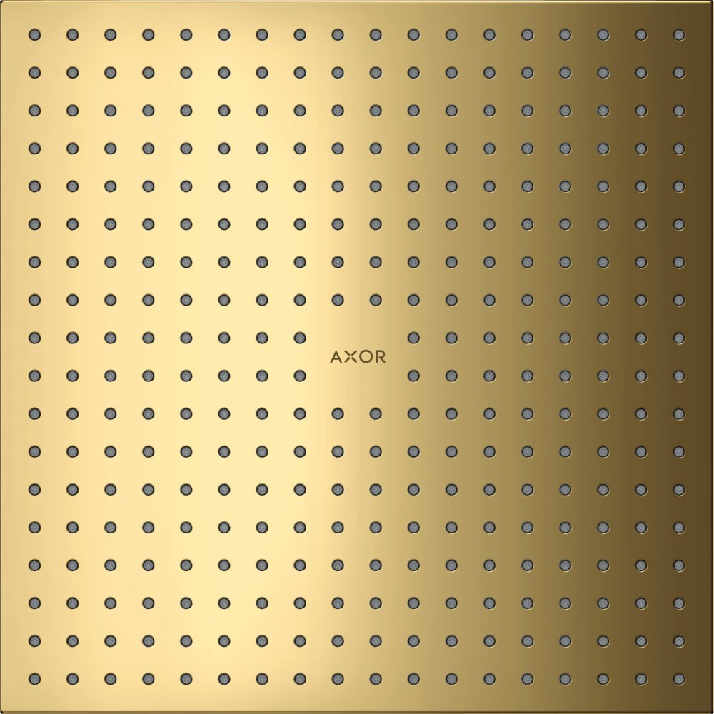 Верхний душ Axor ShowerSolutions, потолочный монтаж, 300x300 мм, 2 jet, 35321990, полированное золото