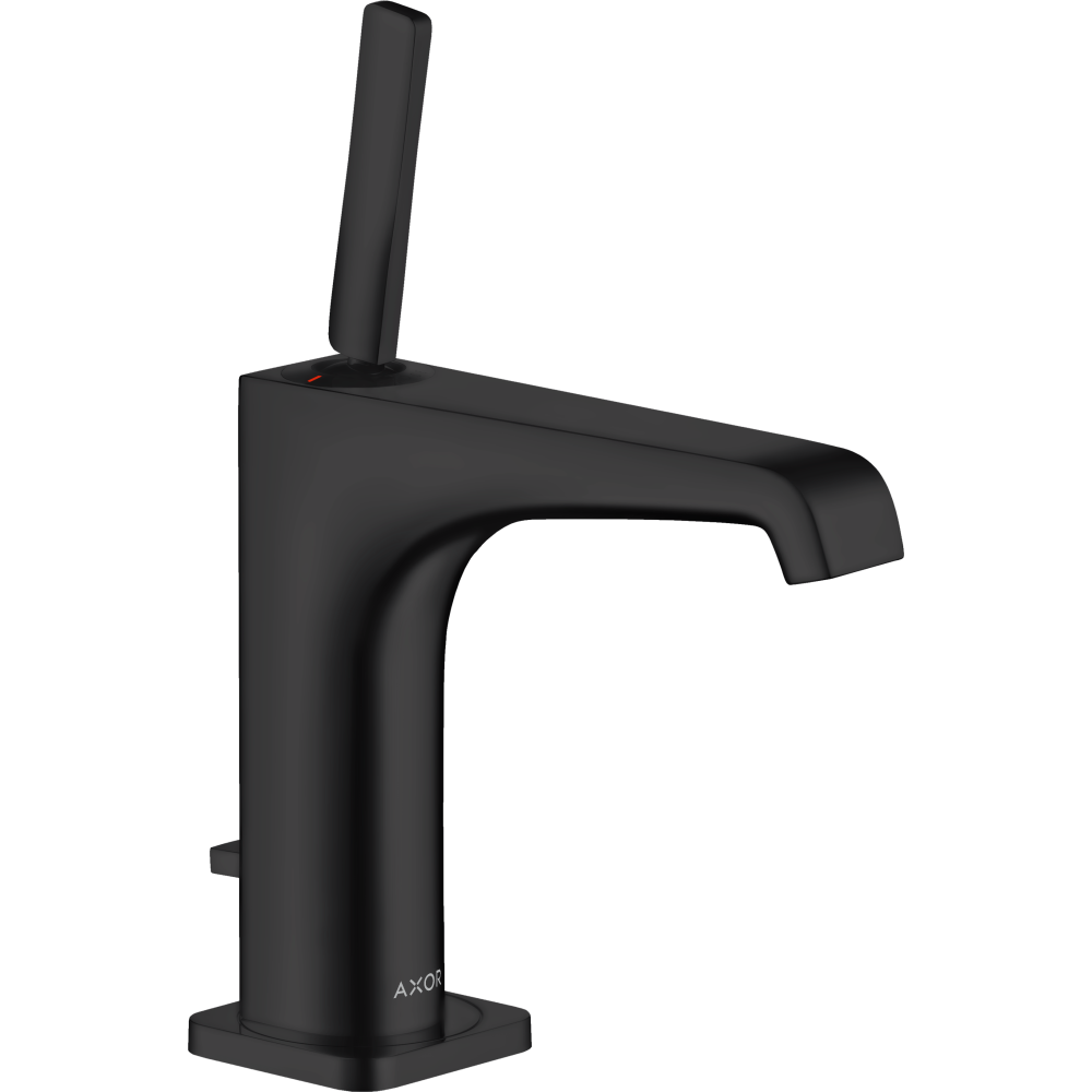 Смеситель для раковины Axor Citterio E, однорычажный, 130, со сливным гарнитуром, 36100670, матовый черный