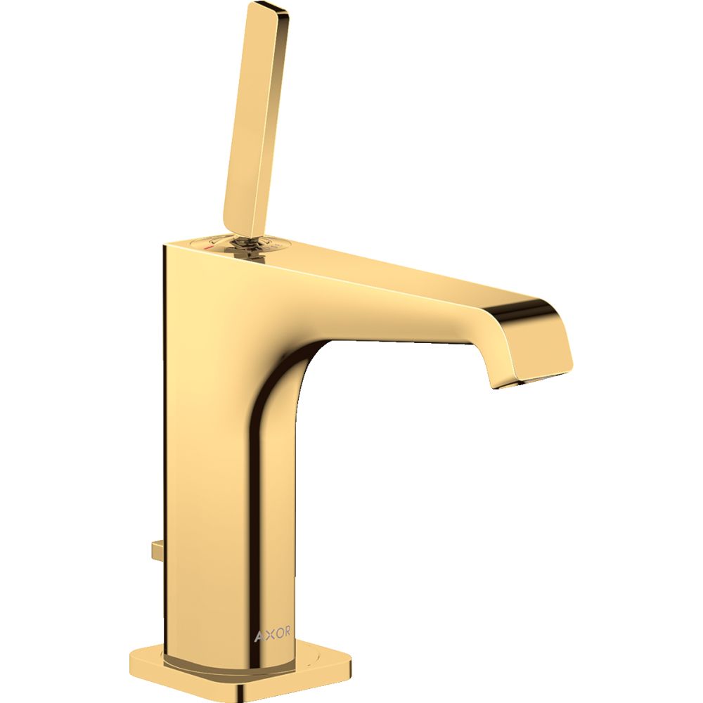 Смеситель для раковины Axor Citterio E, 130, однорычажный, со сливным гарнитуром, 36100930, полированная медь