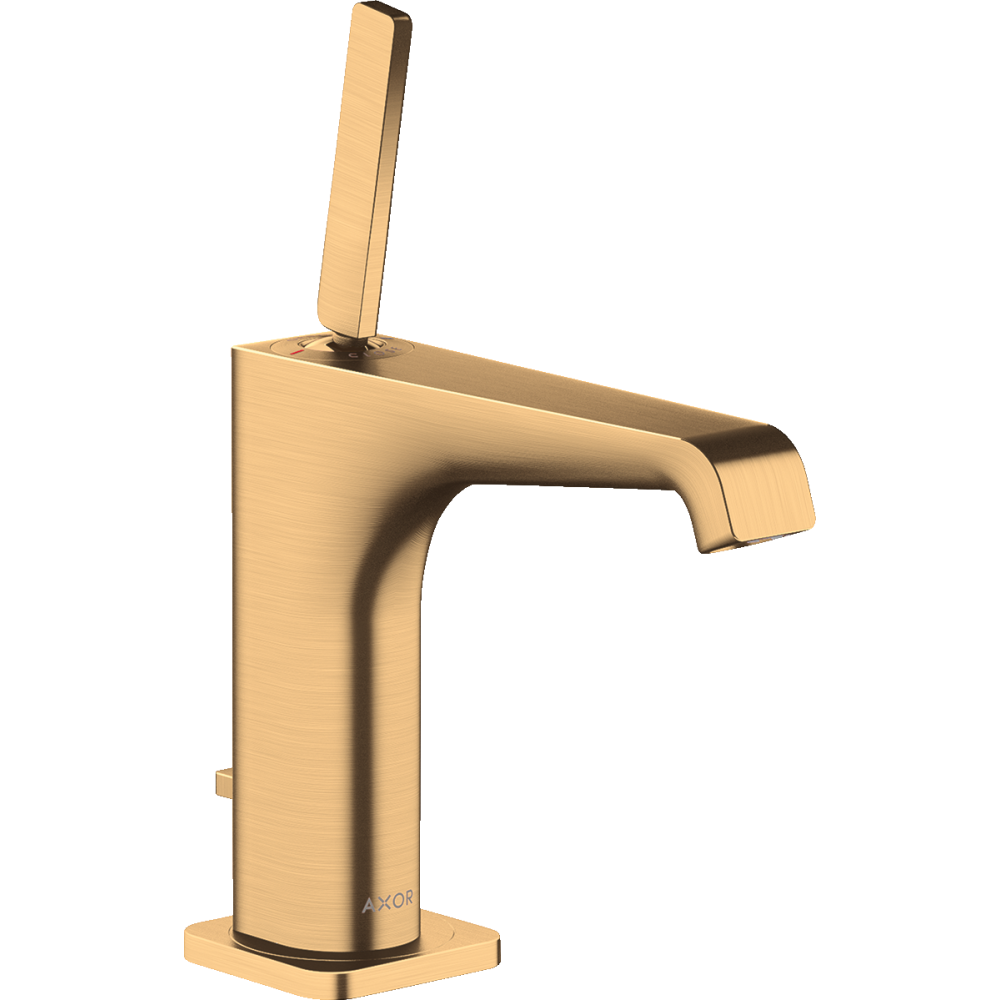 Смеситель для раковины Axor Citterio E, 130, однорычажный, со сливным гарнитуром, 36100950, шлифованная медь