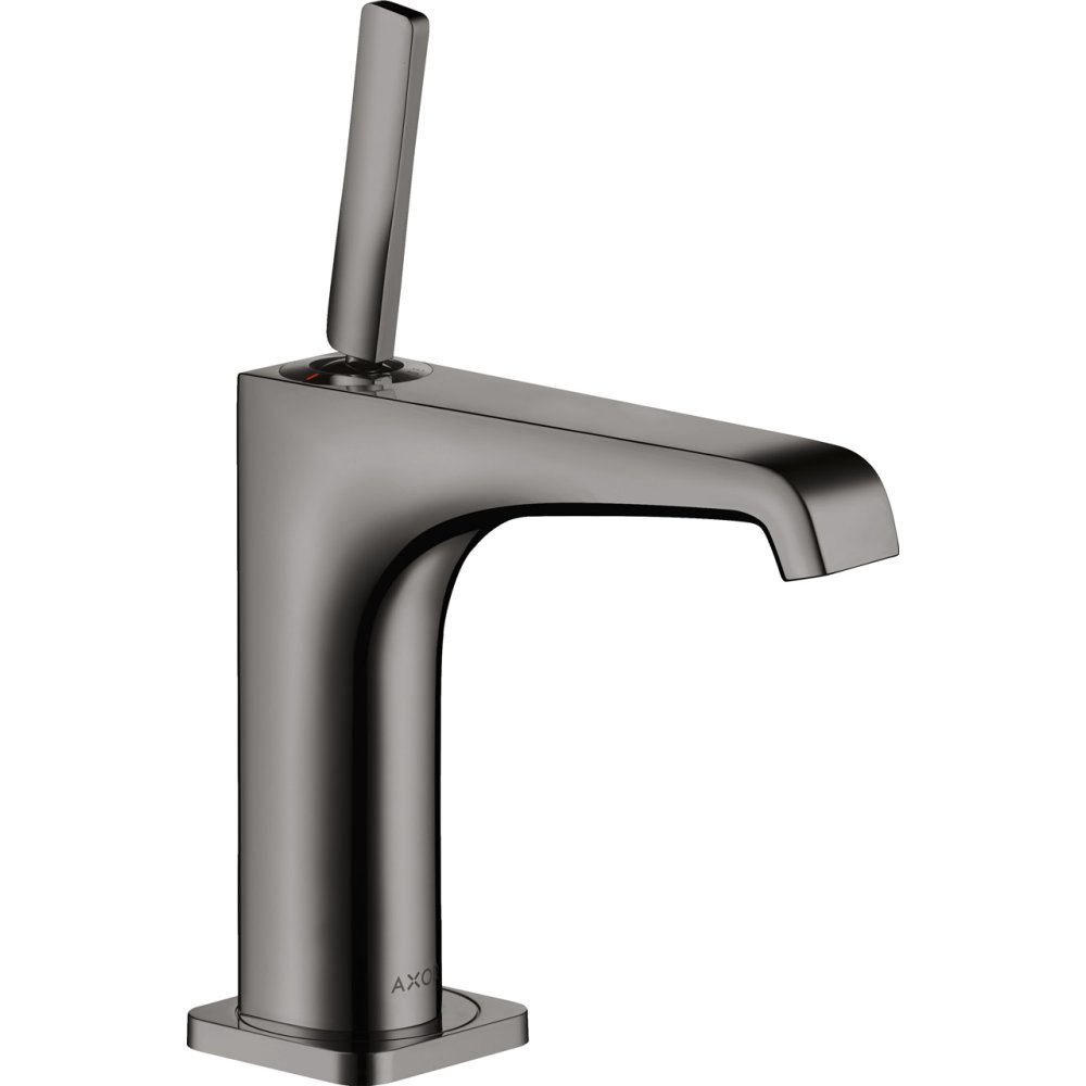 Смеситель для раковины Axor Citterio E, 130, однорычажный, с незапираемым сливным набором, 36101330, полированный черный хром 