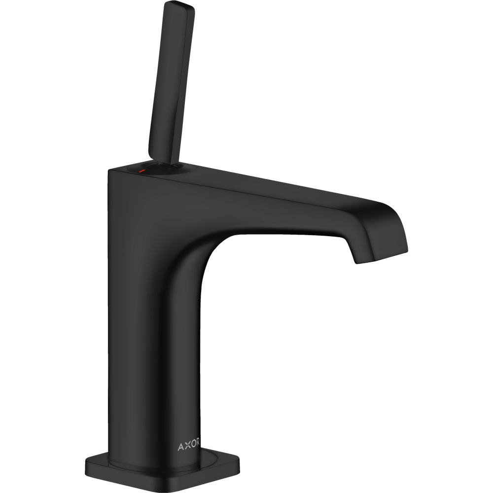 Смеситель для раковины Axor Citterio E, однорычажный, 130, с незапираемым сливным набором, 36101670, матовый черный