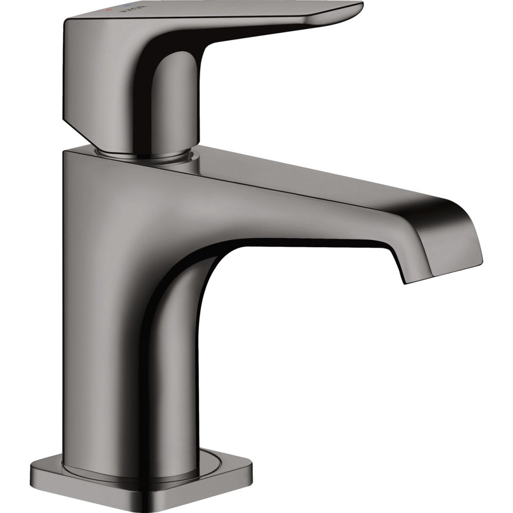 Смеситель для гостевой раковины Axor Citterio E, 90, однорычажный, с рычаговой рукояткой, с незапираемым сливным набором, 36112330, полированный черный хром 