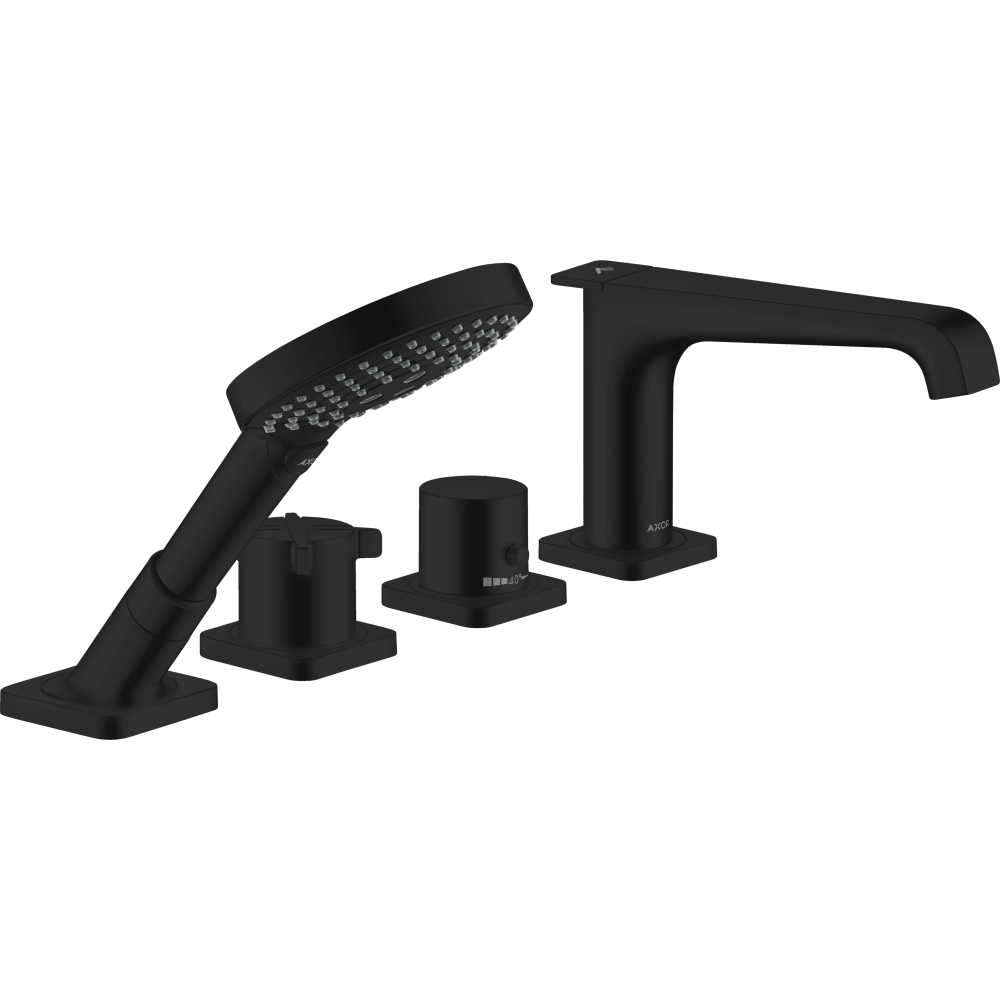 Термостат на край ванны Axor Citterio E, на 4 отверстия, 36411670, матовый черный