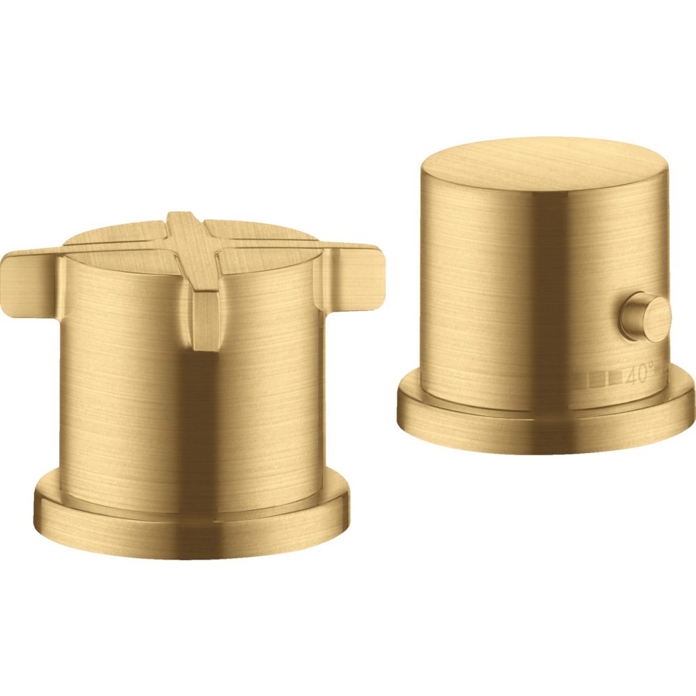 Термостат на край ванны Axor Citterio E, на 2 отверстия, 36412250, шлифованное золото