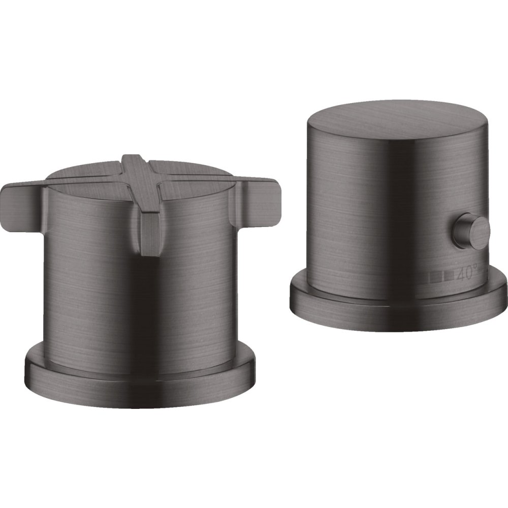 Термостат на край ванны Axor Citterio E, на 2 отверстия, 36412340, шлифованный черный хром 