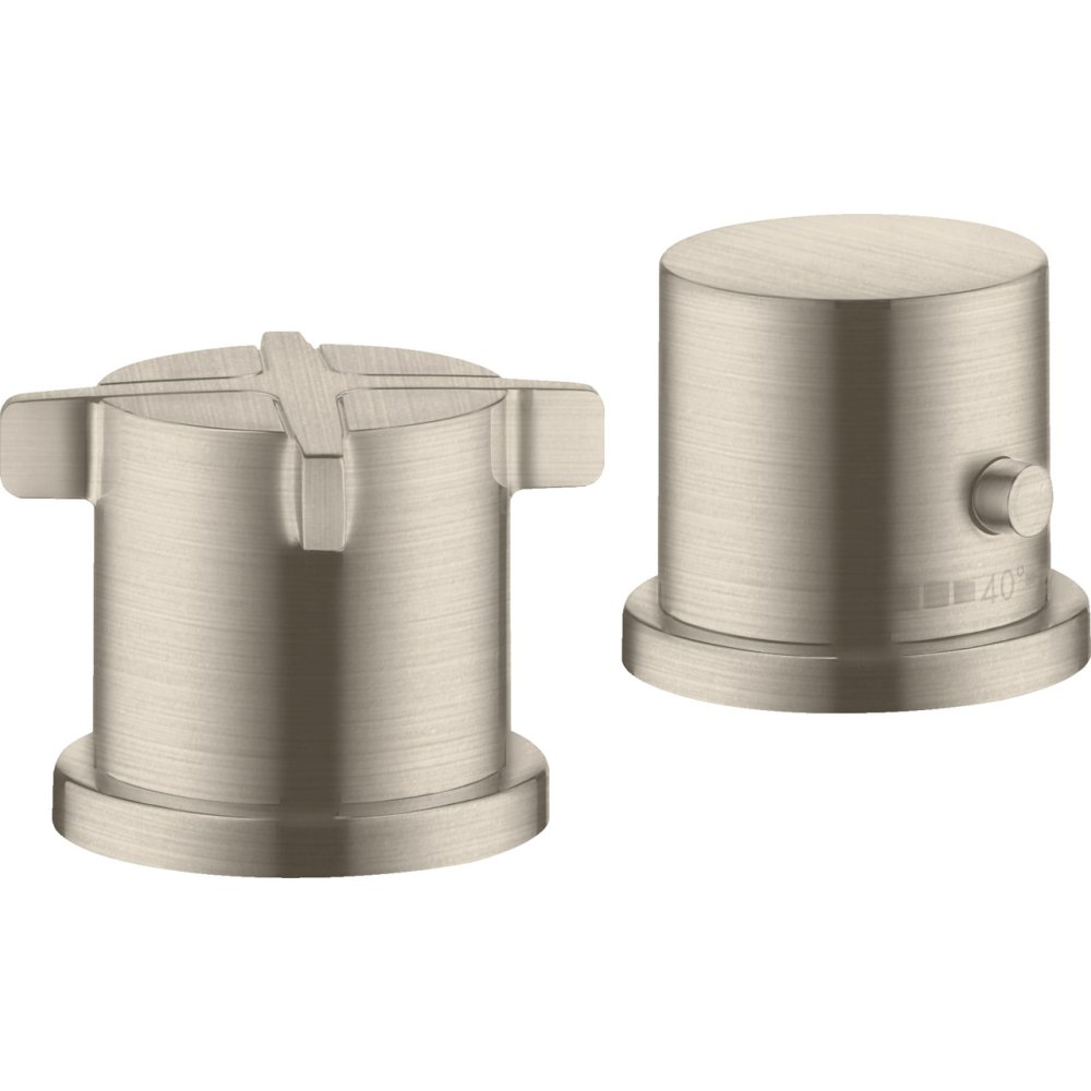 Термостат на край ванны Axor Citterio E, на 2 отверстия, 36412820, шлифованный никель