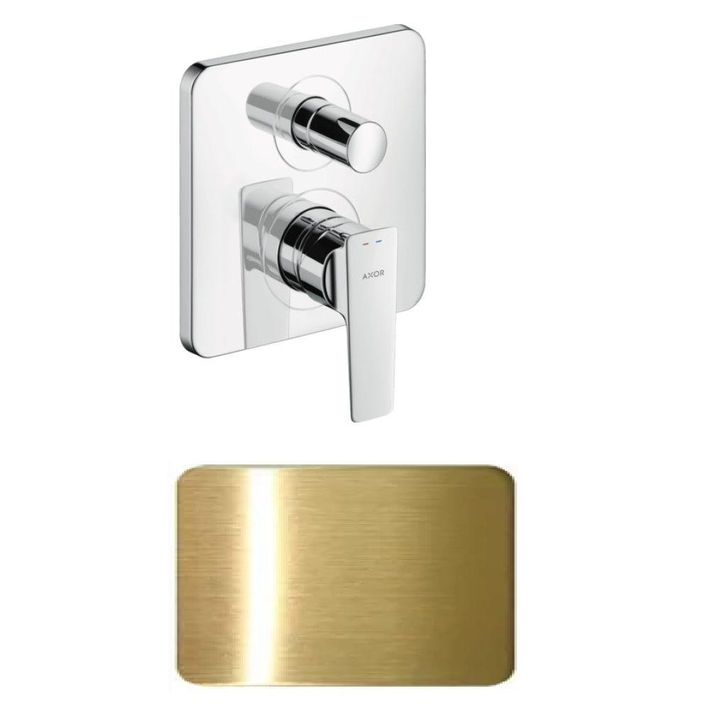Смеситель для ванны Axor Citterio E, однорычажный, скрытого монтажа, 36455250, шлифованное золото