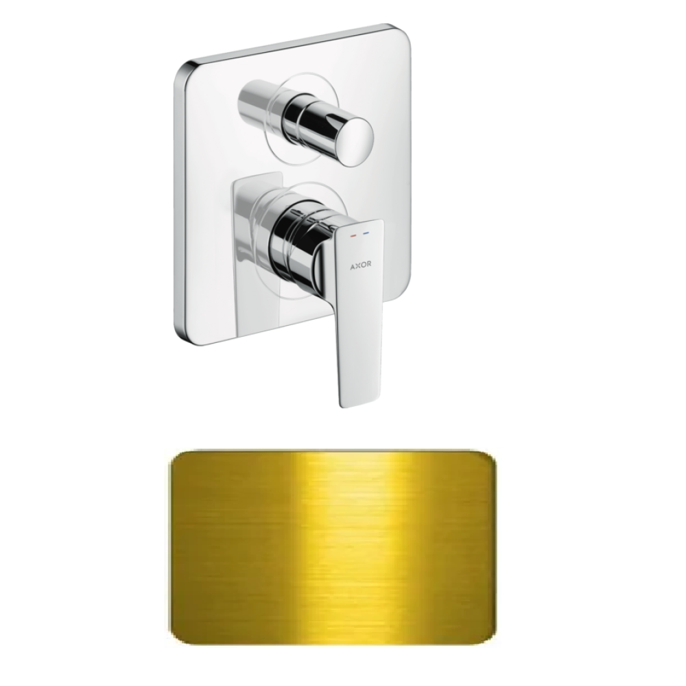 Смеситель для ванны Axor Citterio E, однорычажный, скрытого монтажа, 36455300, полированное красное золото 