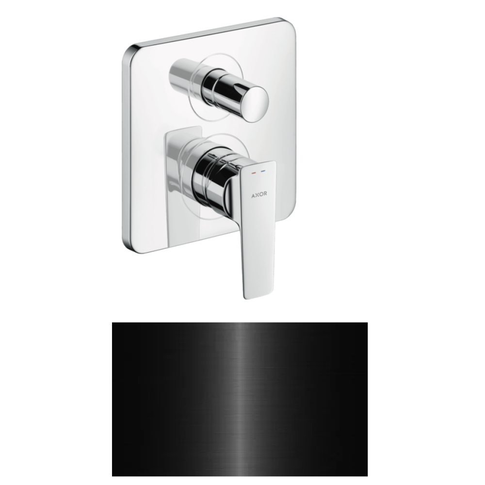 Смеситель для ванны Axor Citterio E, однорычажный, скрытого монтажа, 36455330, полированный черный хром 