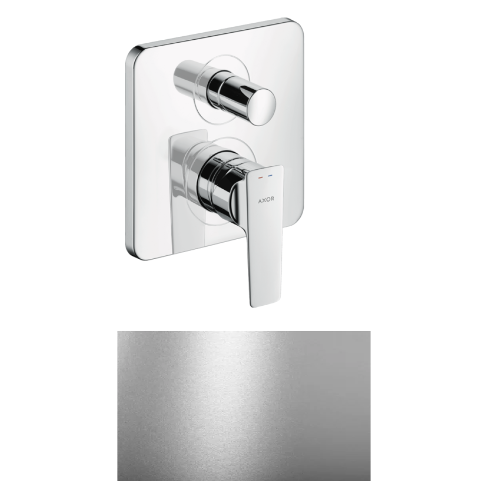 Смеситель для ванны Axor Citterio E, однорычажный, скрытого монтажа, 36455800, сталь