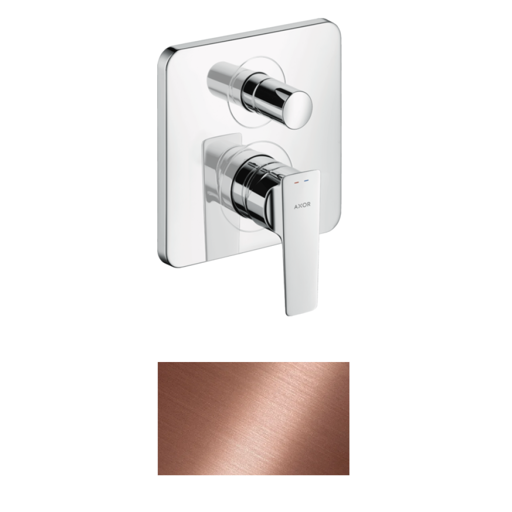 Смеситель для ванны Axor Citterio E, однорычажный, скрытого монтажа, 36455950, шлифованная медь