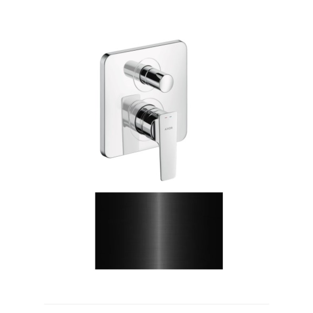 Смеситель для ванны Axor Citterio E, однорычажный, скрытого монтажа, со встроенной защитной комбинацией EN1717, 36457330, полированный черный хром 