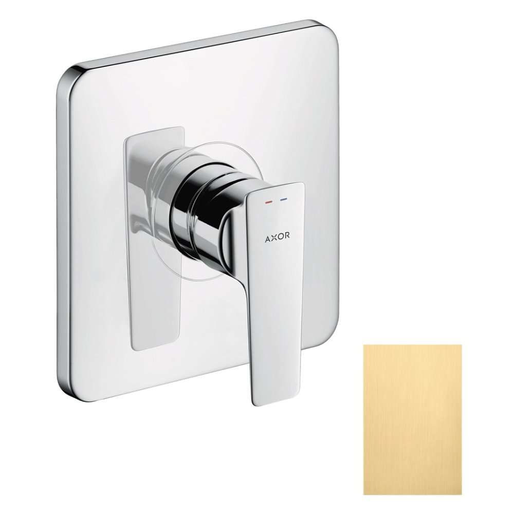 Смеситель для душа Axor Citterio E, однорычажный, скрытого монтажа, 36655250, шлифованное золото