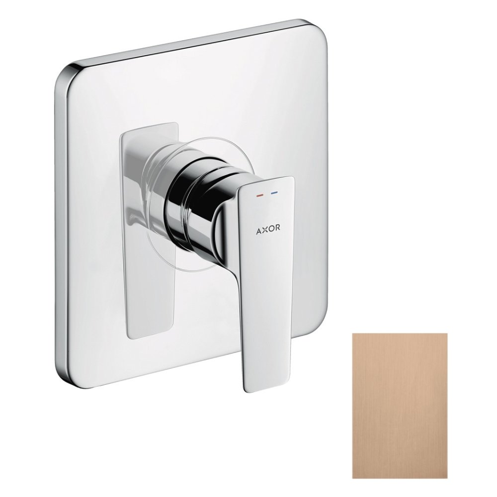 Смеситель для душа Axor Citterio E, однорычажный, скрытого монтажа, 36655310, шлифованное красное золото