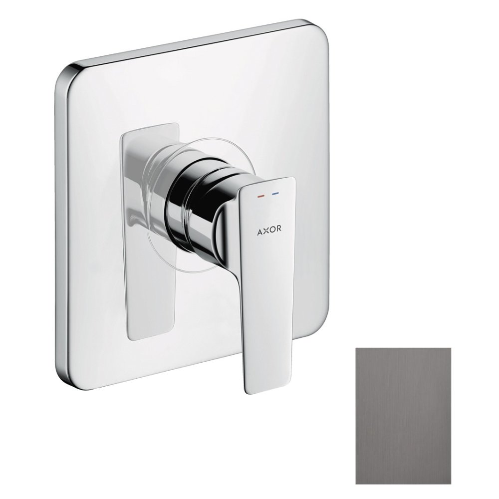 Смеситель для душа Axor Citterio E, однорычажный, скрытого монтажа, 36655340, шлифованный черный хром 