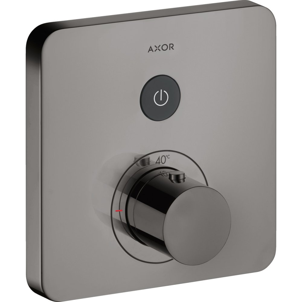 Термостат Axor ShowerSelect, для 1 потребителя, скрытого монтажа, softsquare, 36705330, полированный черный хром 