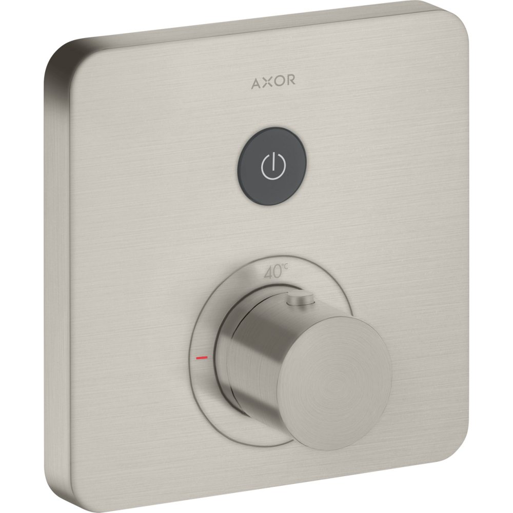 Термостат Axor ShowerSelect, для 1 потребителя, скрытого монтажа, softsquare, 36705800, сталь