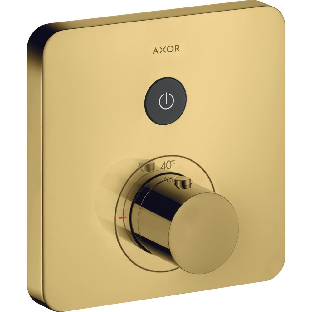 Термостат Axor ShowerSelect, для 1 потребителя, скрытого монтажа, softsquare, 36705990, полированное золото