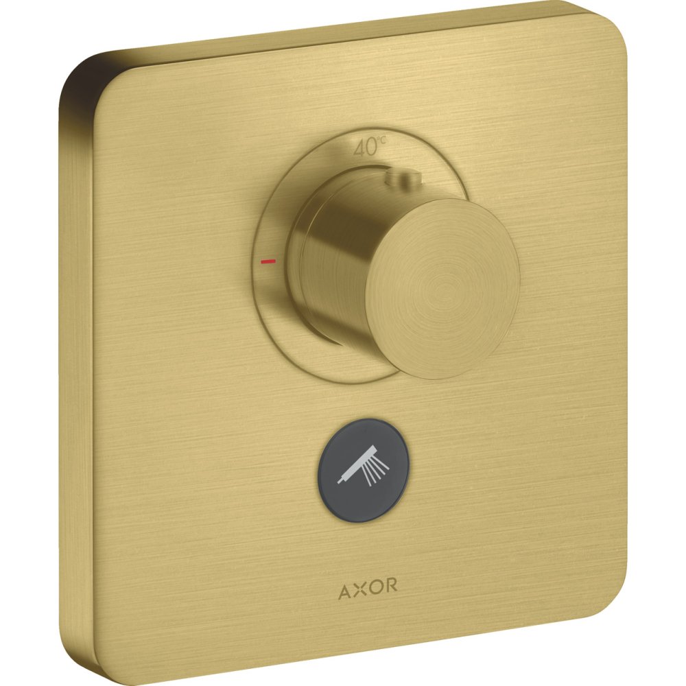Термостат Axor ShowerSelect, для 1 потребителя, с клапаном для ручного душа, скрытого монтажа, softsquare, 36706950, шлифованная медь