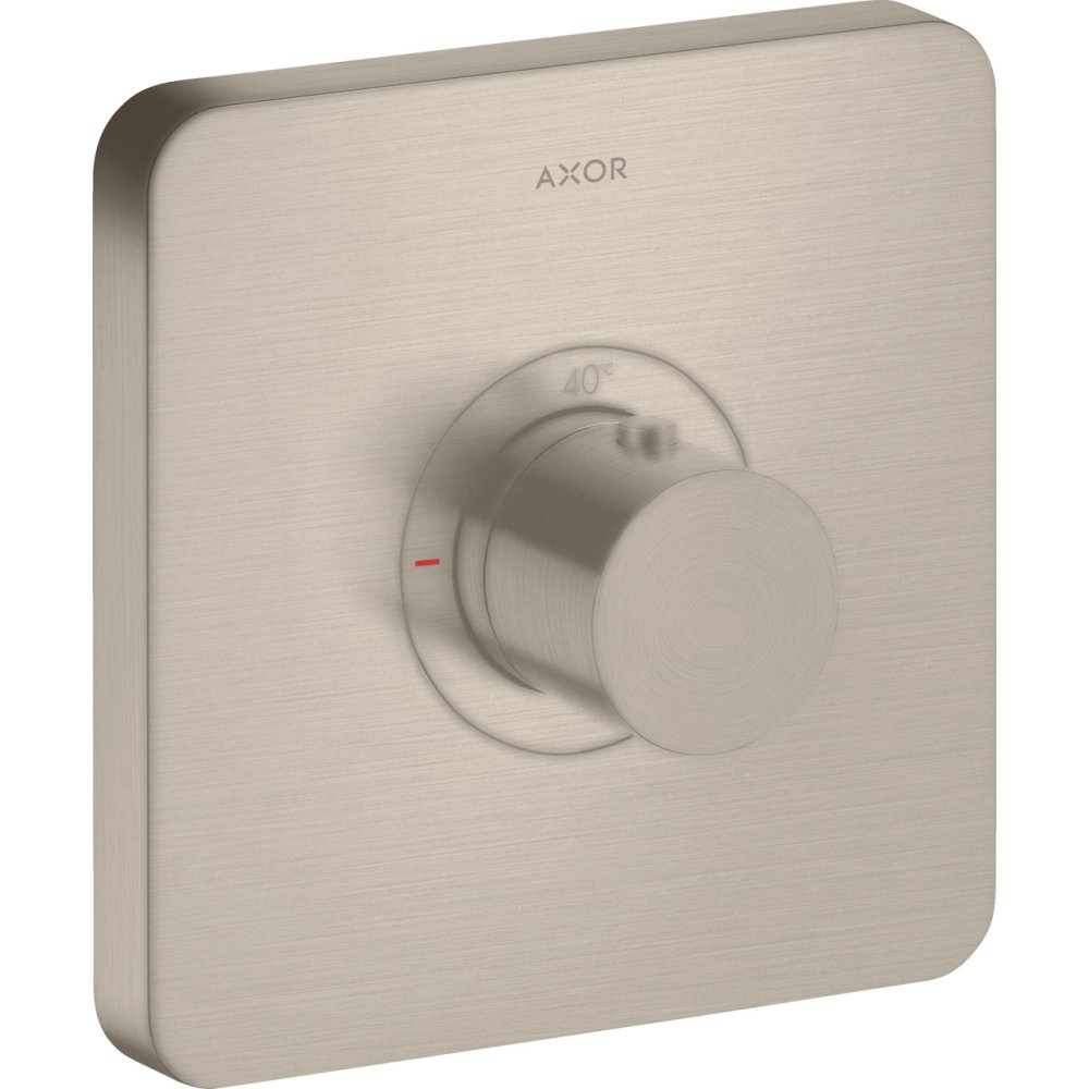 Термостат Highflow Axor ShowerSelect, скрытого монтажа, softsquare, 36711820, шлифованный никель