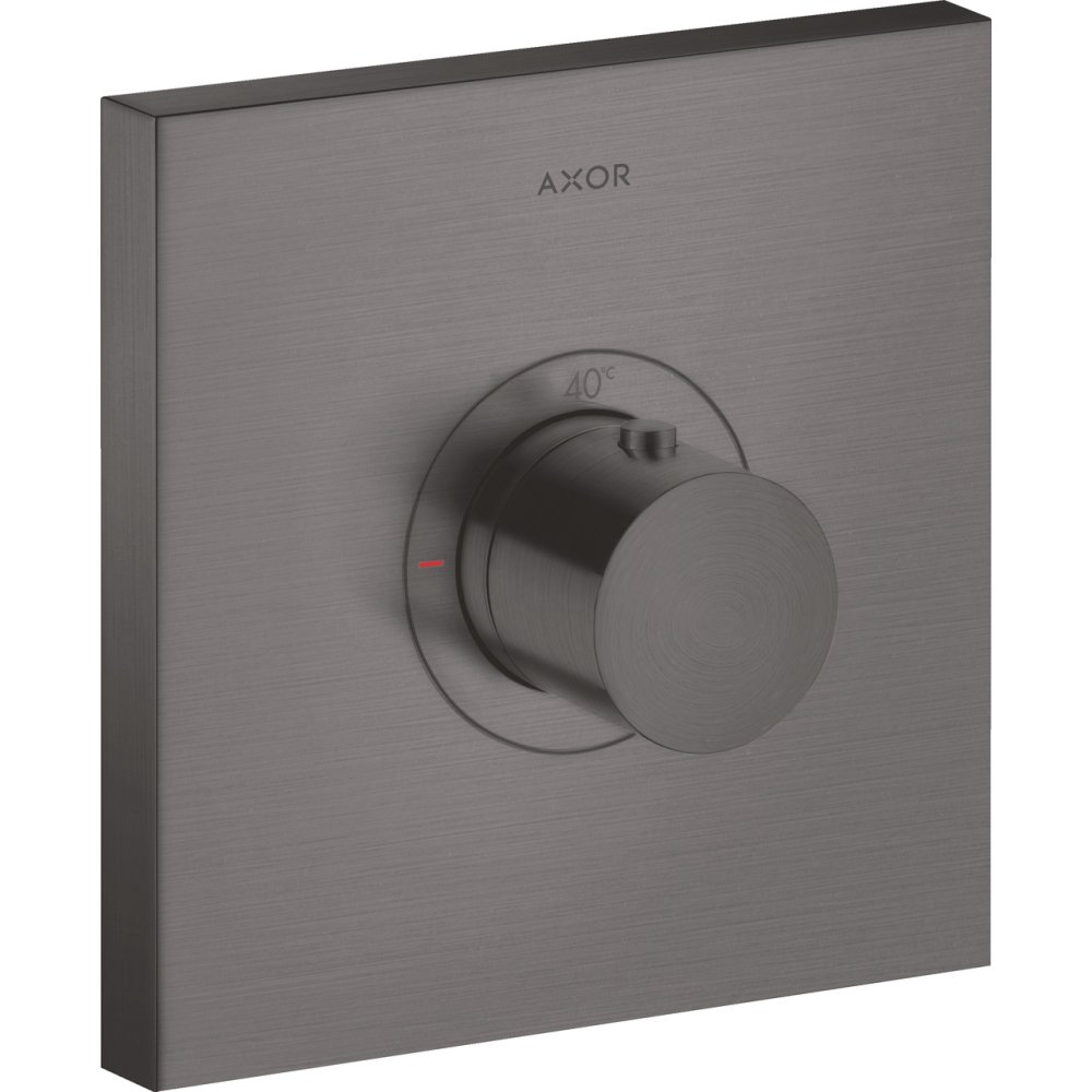 Термостат Highflow Axor ShowerSelect, скрытого монтажа, квадратный, 36718340, шлифованный черный хром 