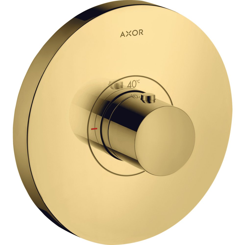 Термостат Highflow Axor ShowerSelect, скрытого монтажа, круглый, 36721990, полированное золото