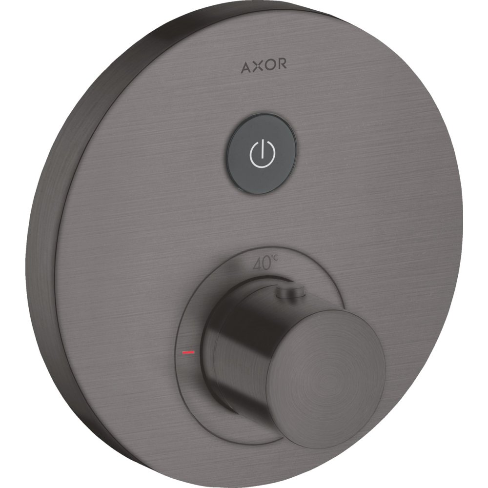 Термостат Axor ShowerSelect, для 1 потребителя, скрытого монтажа, круглый, 36722340, шлифованный черный хром 