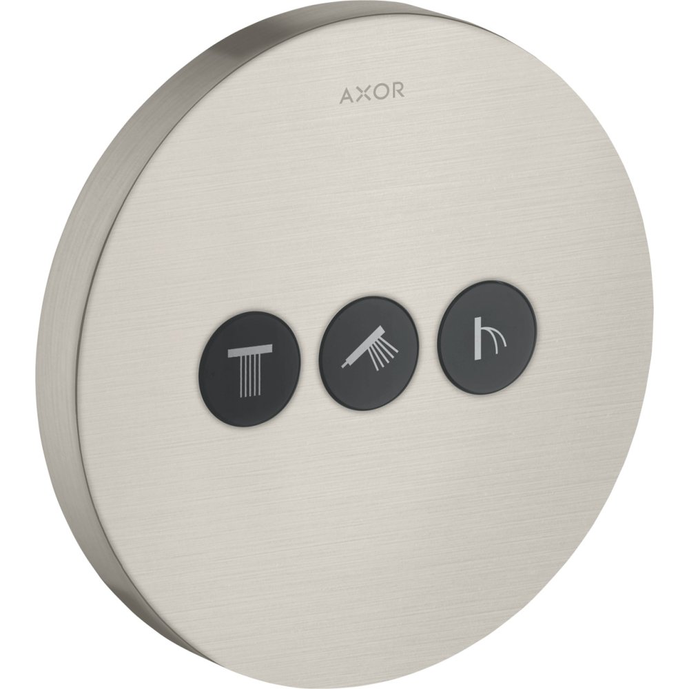 Вентиль Axor ShowerSelect, для 3 потребителей, круглый, СМ, 36727800, сталь