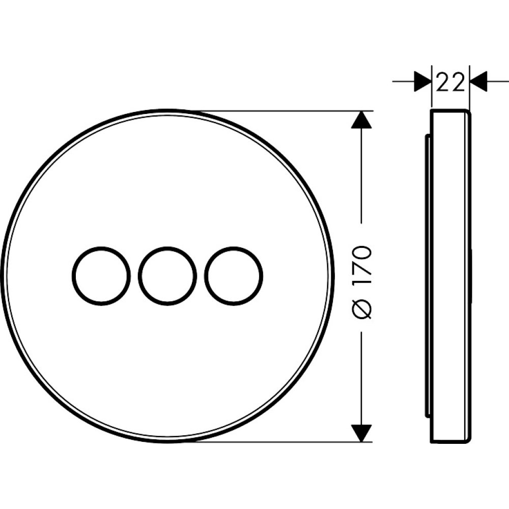 Вентиль Axor ShowerSelect, для 3 потребителей, круглый, СМ, 36727950, шлифованная медь