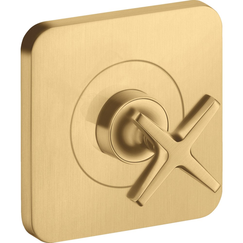 Запорный вентиль Axor Citterio E, 120/120, скрытого монтажа, 36771250, шлифованное золото