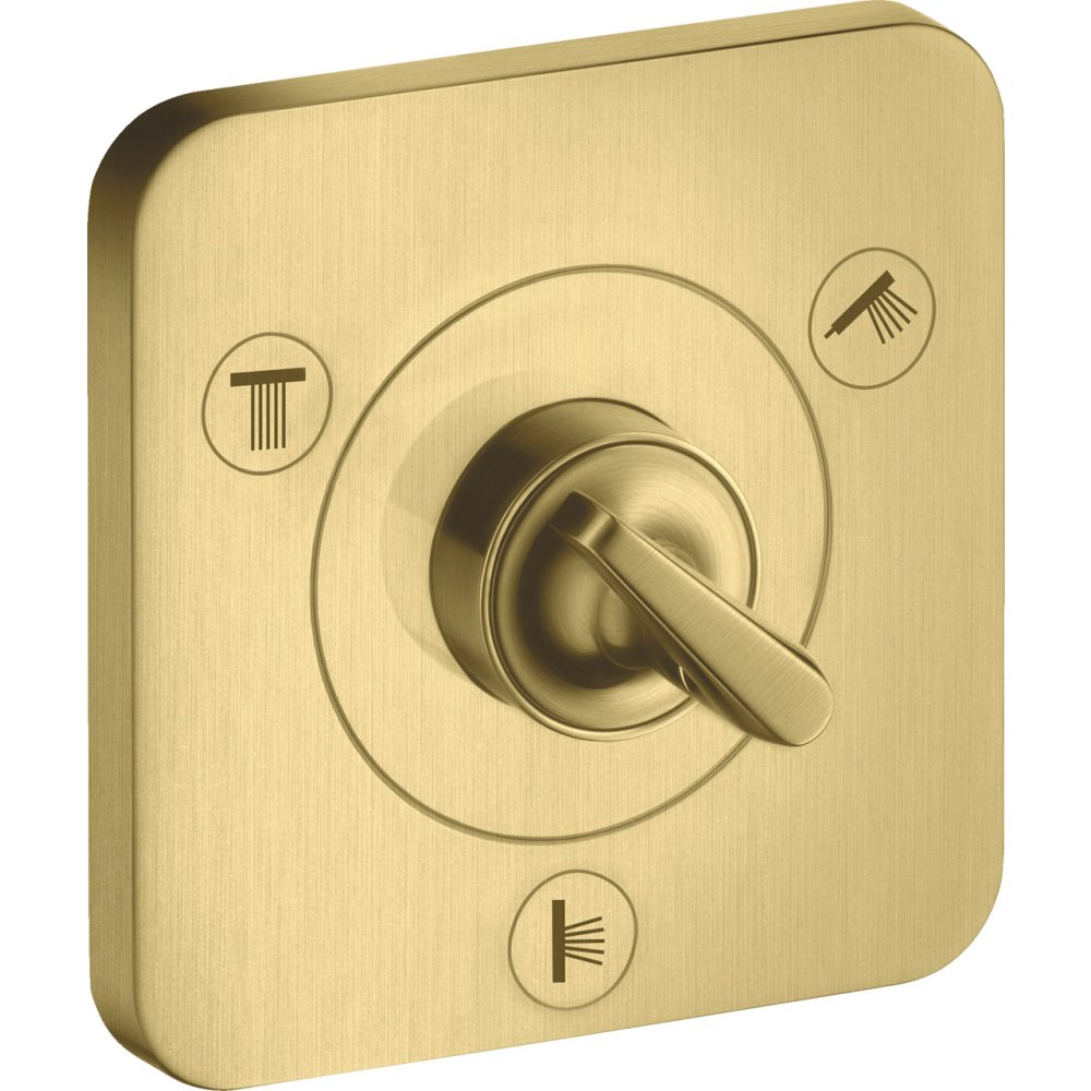 Запорный/переключающий вентиль Trio/Quattro Axor Citterio E, 120/120, скрытого монтажа, 36772950, шлифованная медь