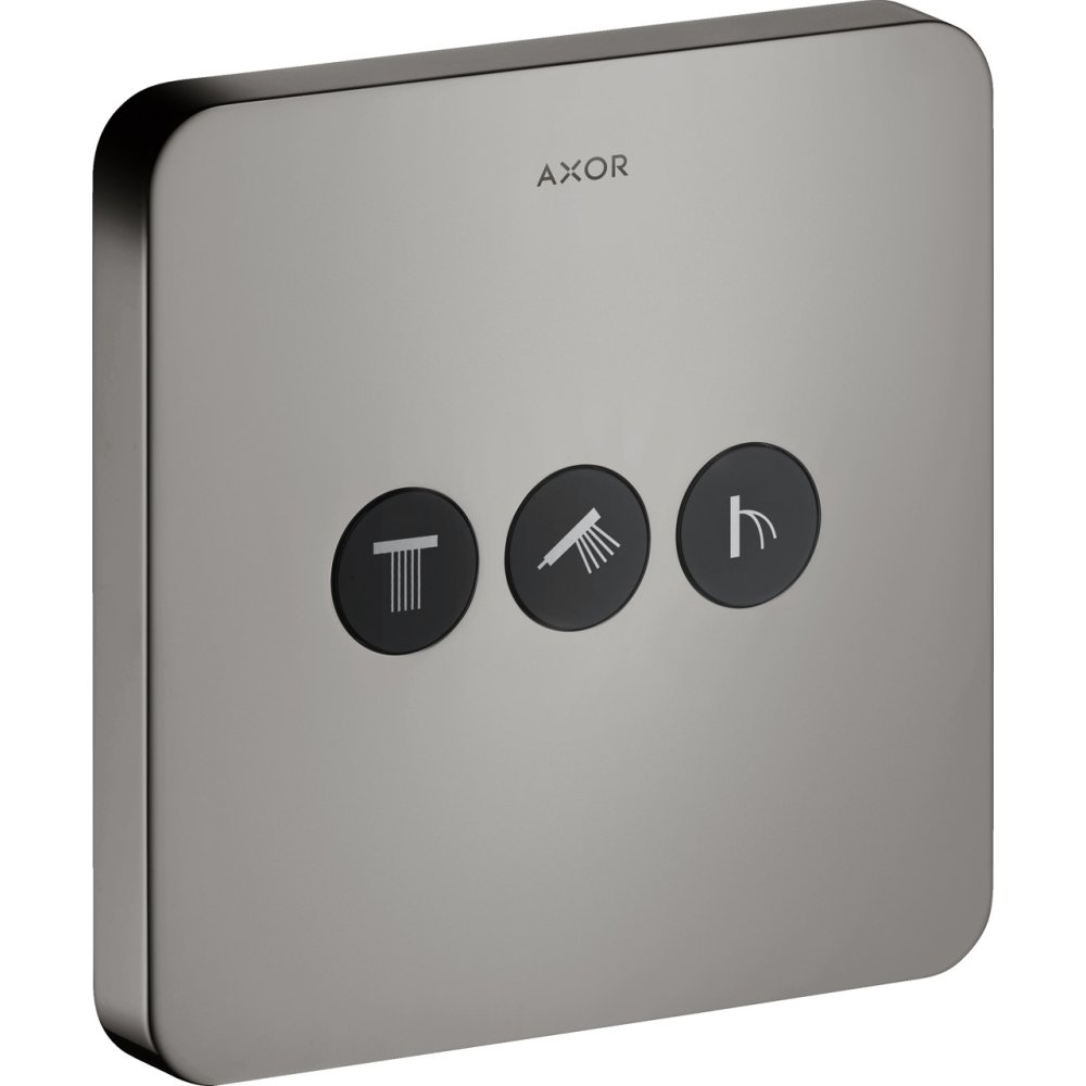 Вентиль Axor ShowerSelect, 3 потребителей, softsquare, СМ, 36773330, полированный черный хром 