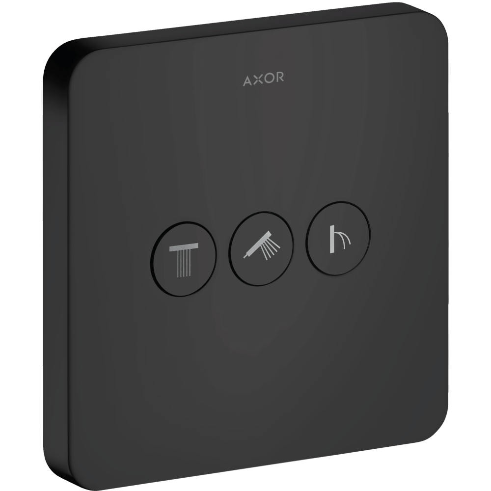 Переключатель потоков Axor ShowerSelect, для 3 потребителей, softsquare, 36773670, матовый черный